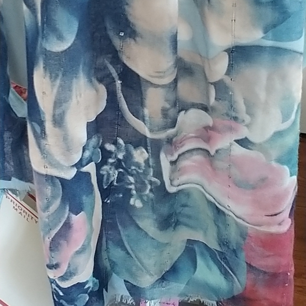 Scarf Wall Medium Blue with Crystals - Picture 5 of 9